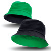 Reversible Bucket Hats Black Kelly Green
